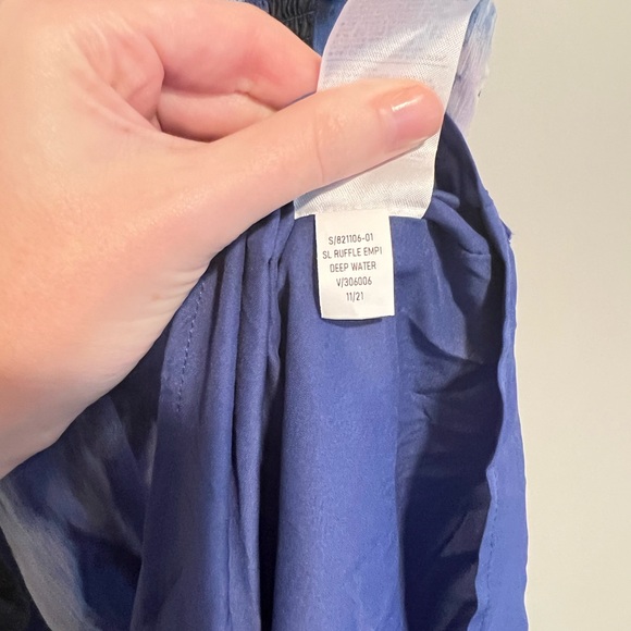 NWT Banana Republic Deep Water Empire Waist Maxi Dress Sz Medium - Picture 12 of 13